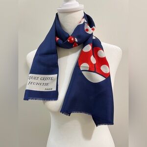 Vintage Jacques Griffe Silk Ladybug Scarf